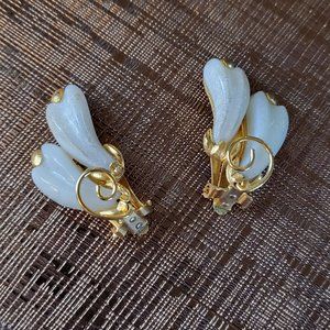Vintage Kramer Art Nouveau Style Clip-On Earrings